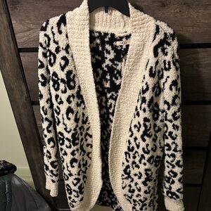 UGG Women's Cream and Black Animal Print Cardigan
